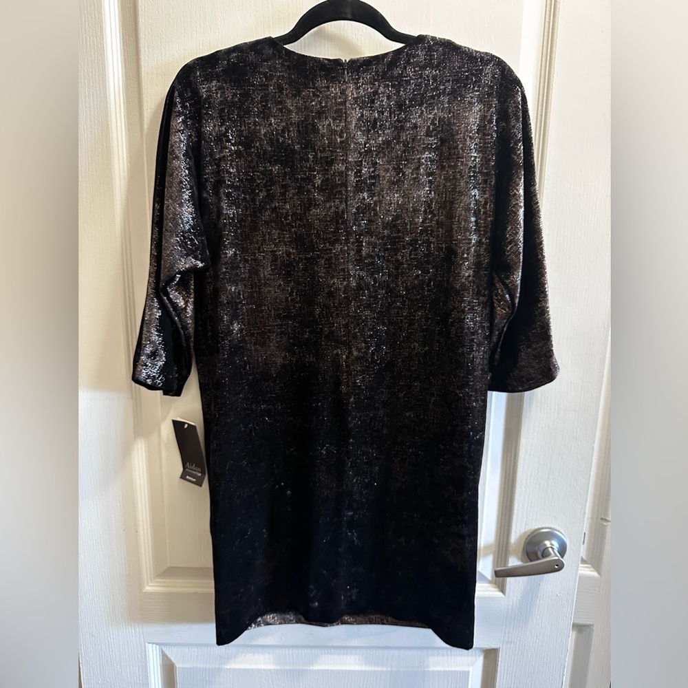Aidan Mattox Shimmering Black velvet Dress